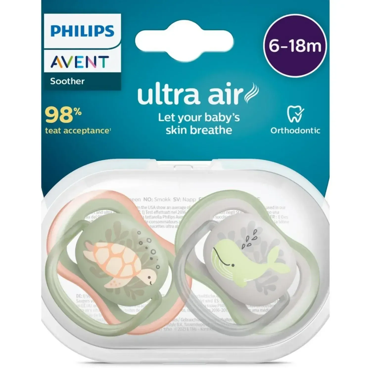 Avent SCF085/60 Erkek Ultra Air 6-18 Ay 2Lİ Emzik