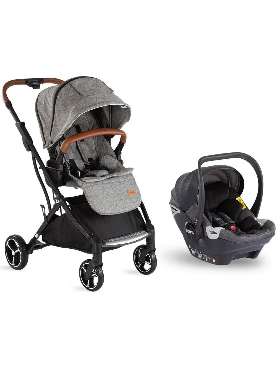 Kraft Lima Wb Açık Gri Travel Sistem Bebek Arabası