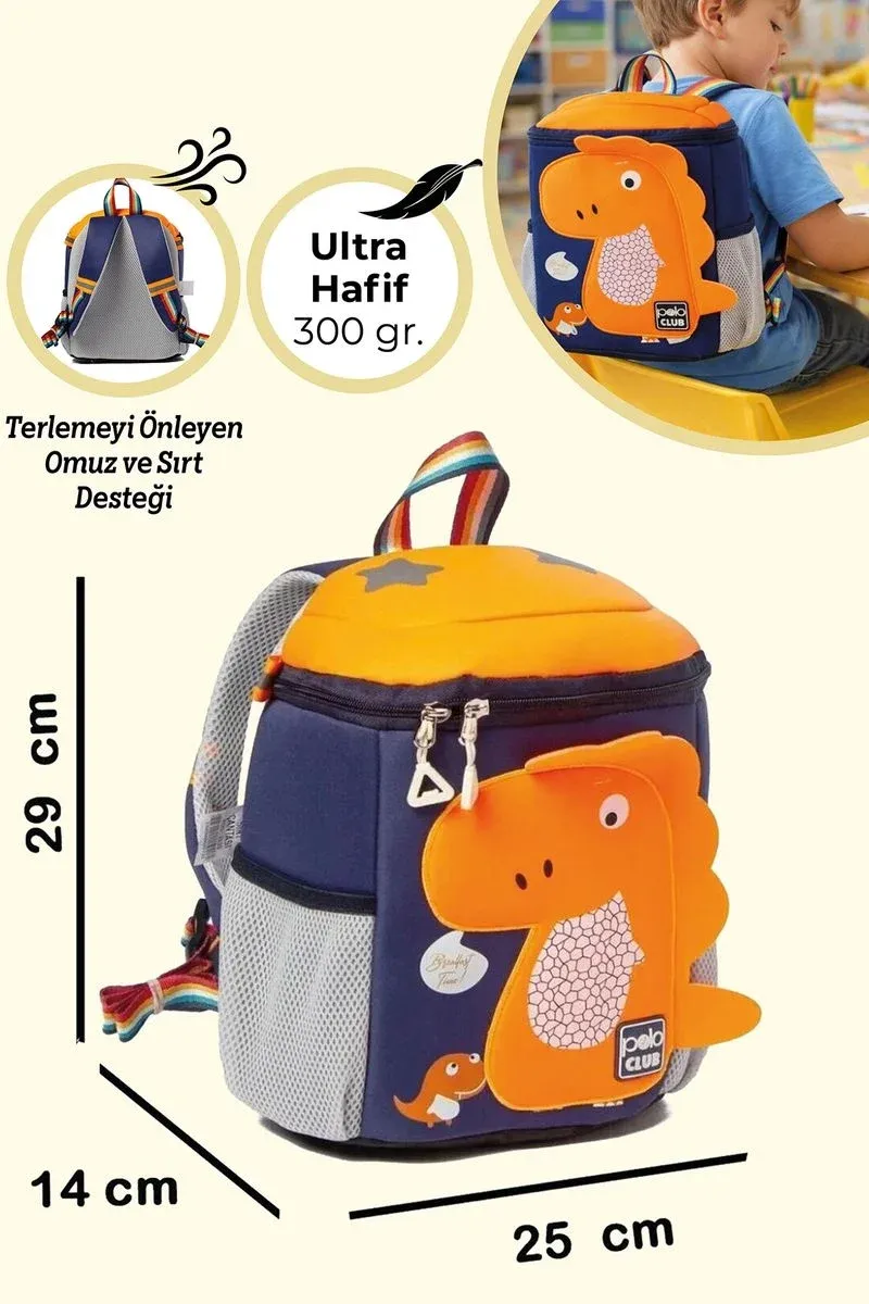 Nioni Dino Dinazor Figürlü Çocuk Çantası Turuncu