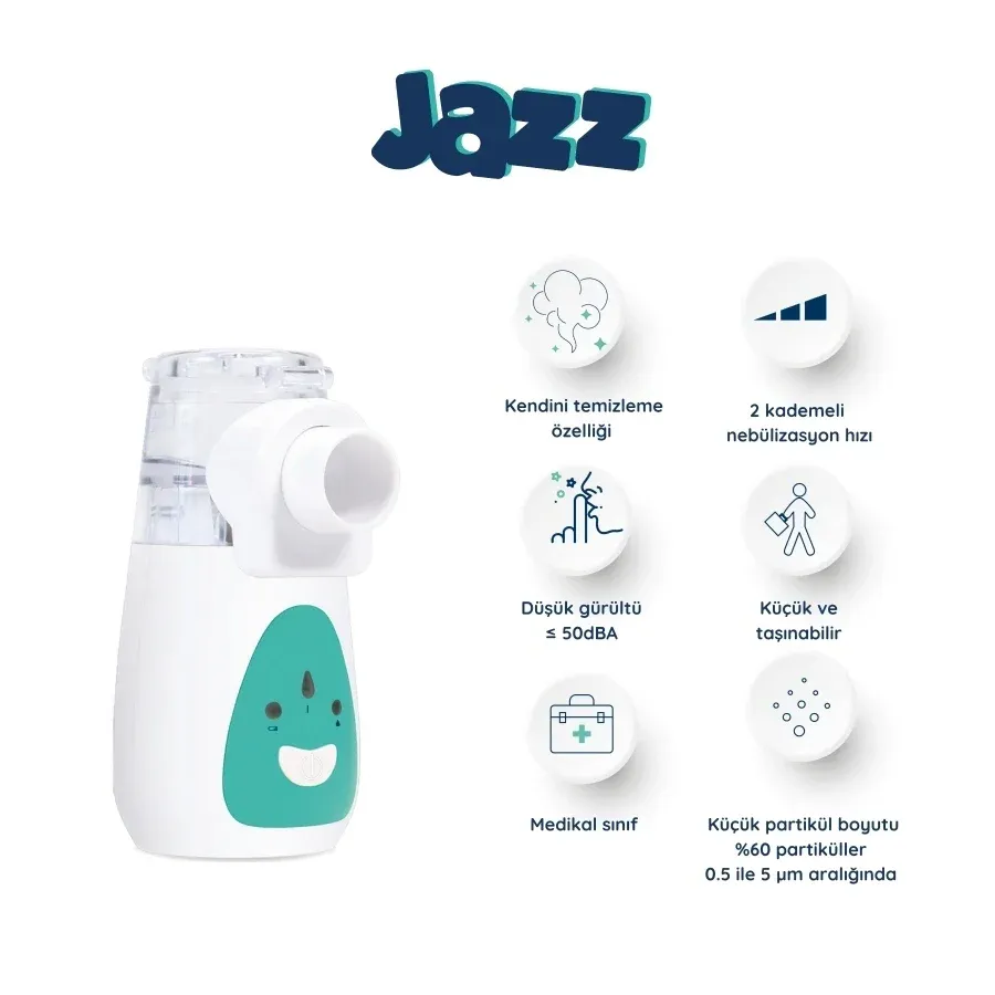 Jazz Taşınabilir Ultrasonik Mesh Nebulizatör