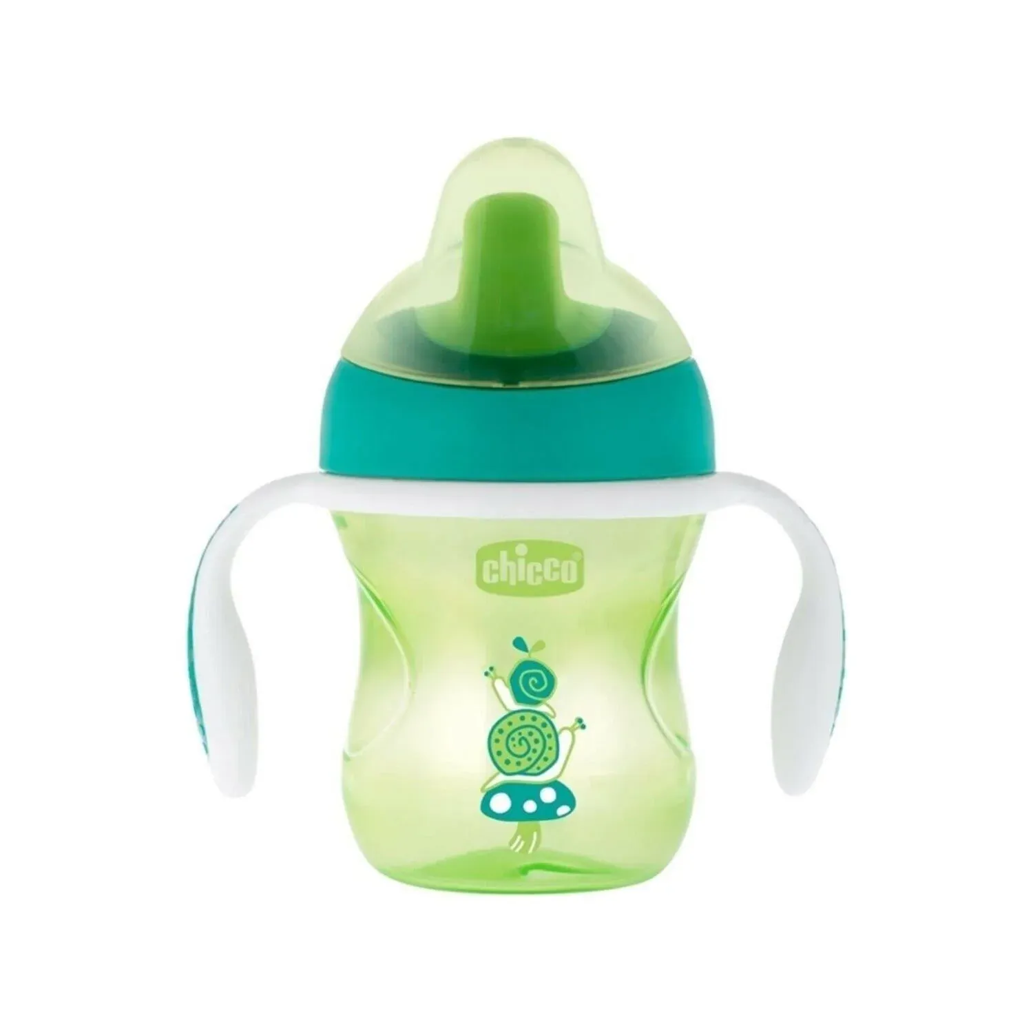 Chicco Yeşil Salyangoz 6AY+ Yumuşak Uçlu Geçiş Bardağı