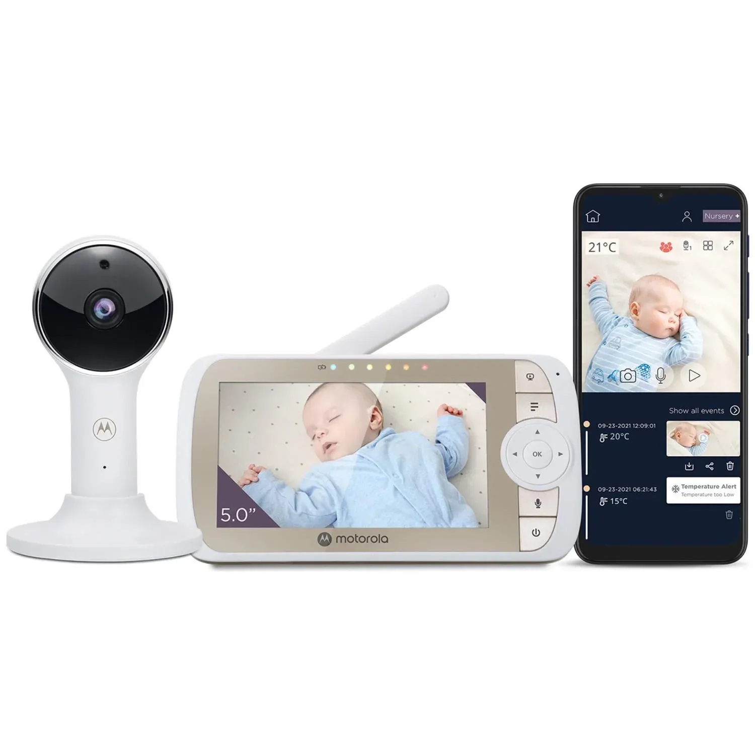 Motorola VM65 Fhd Wifi Bebek Kamerası 5İNÇ LCD
