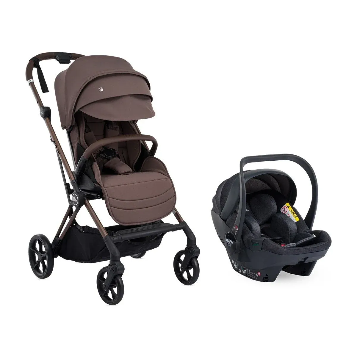 KRAFT Drive Travel Sistem Bebek Arabası Kahverengi