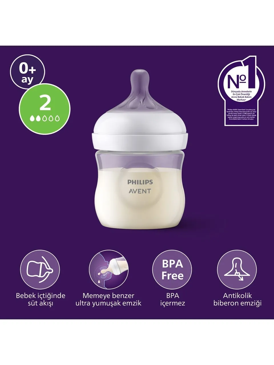 SCY900/01 Avent 125 ML Doğal Tepkili PP Biberon