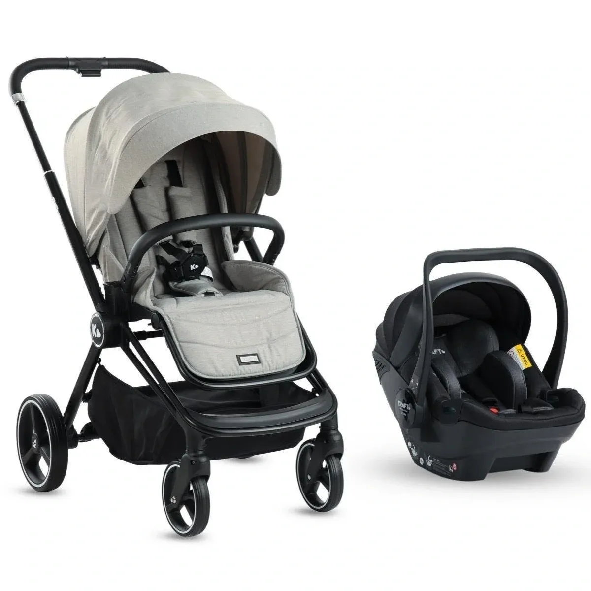 Kraft Mıla( Mika) Travel Sistem Bebek Arabası - Grey