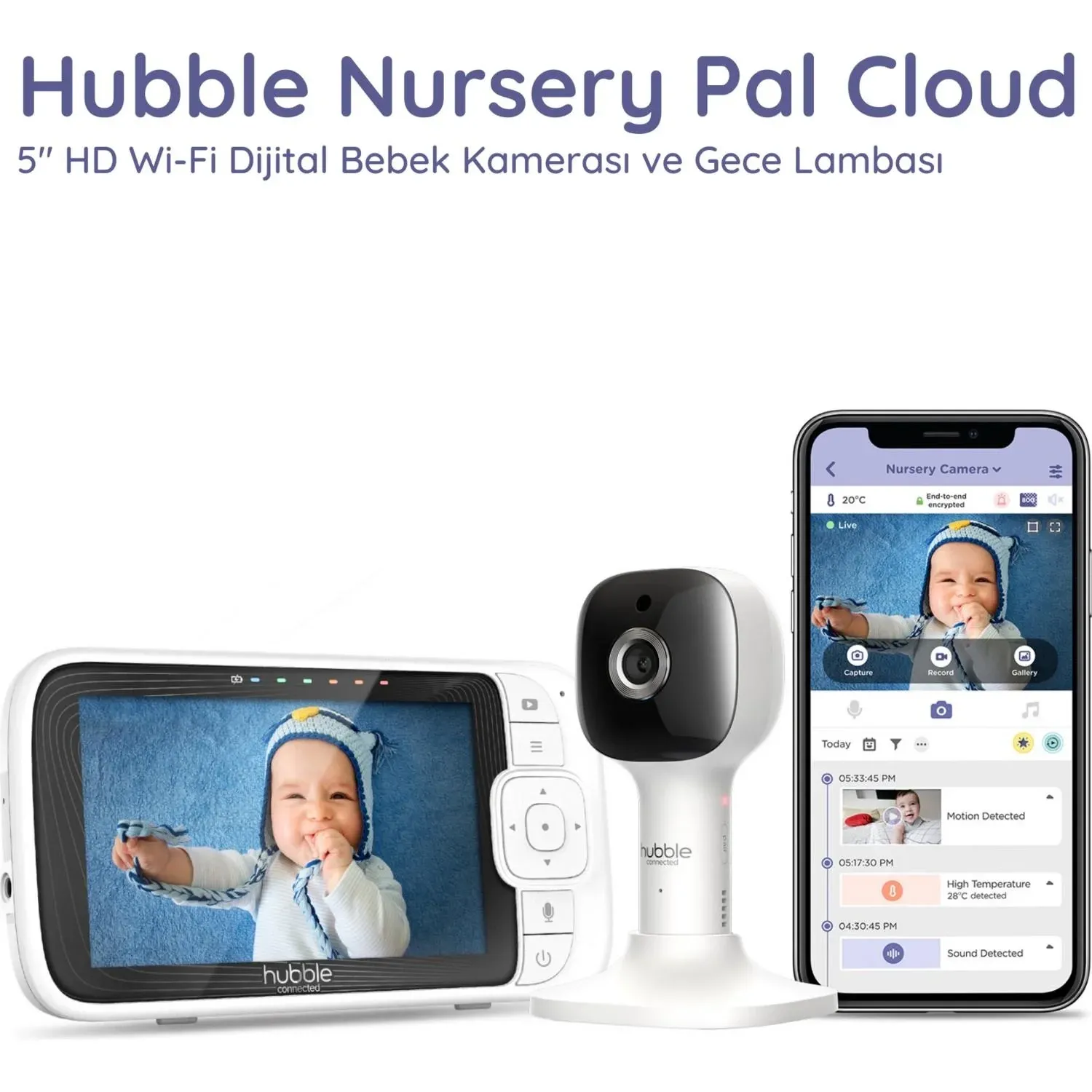 Hubble HBL12 Nursery Pal Cloud 5'' Wifi Bebek Kamerası