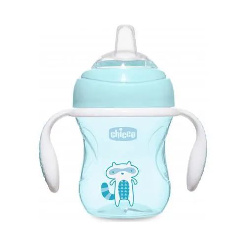 Chicco Mavi Kedi 4 Ay+ Yumuşak Uçlu Geçiş Bardağı