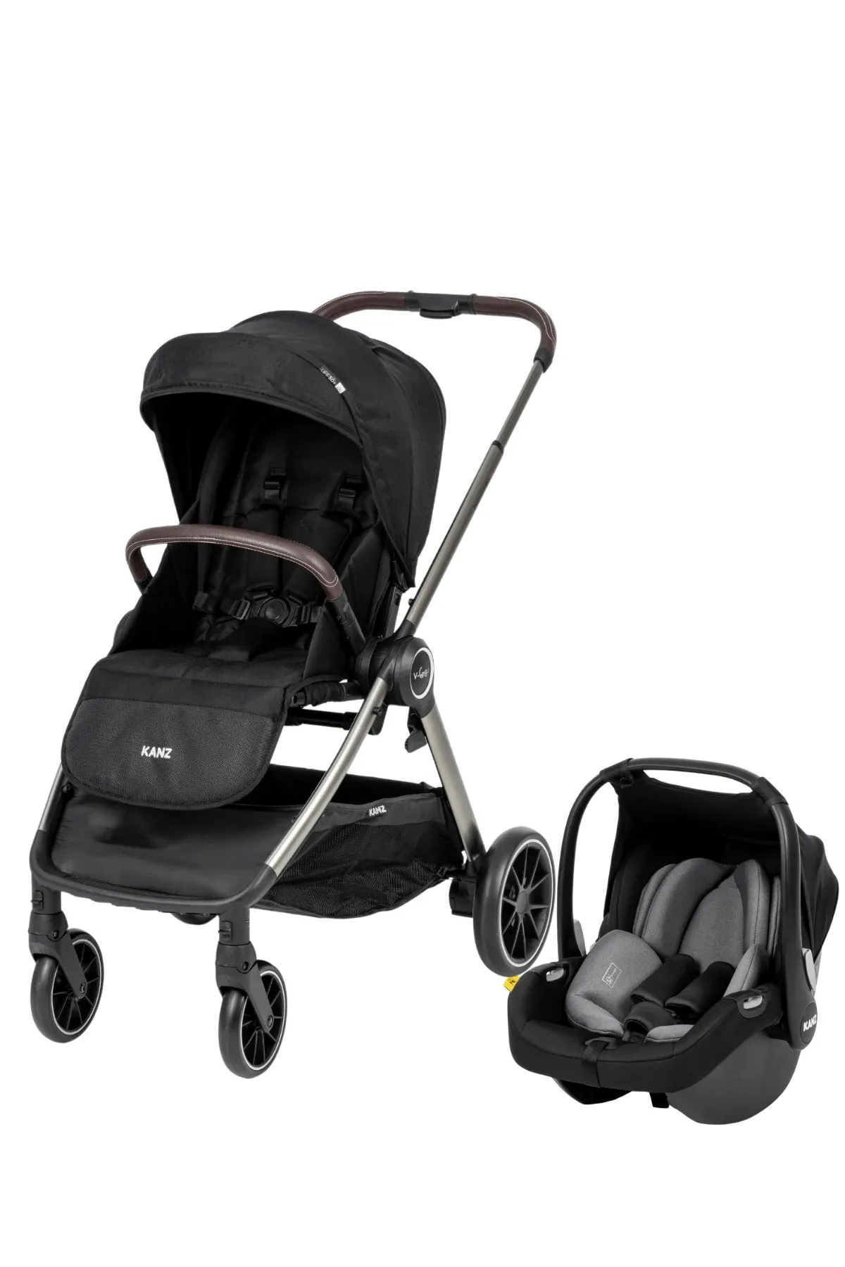 KANZ v-Go2 Travel Sistem Bebek Arabası Siyah