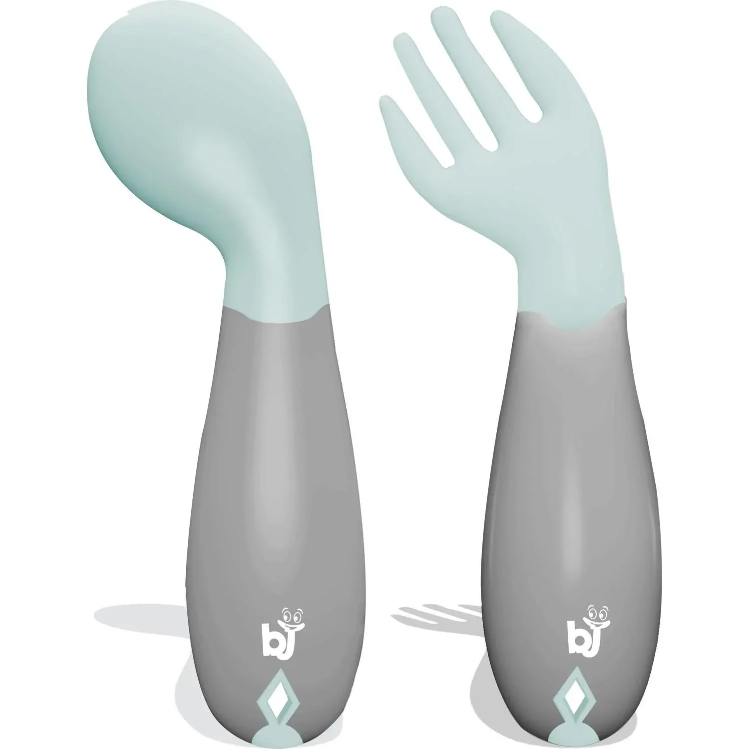 Babyjem 703 Açılı Çatal Kaşık Takımı - Yeşil