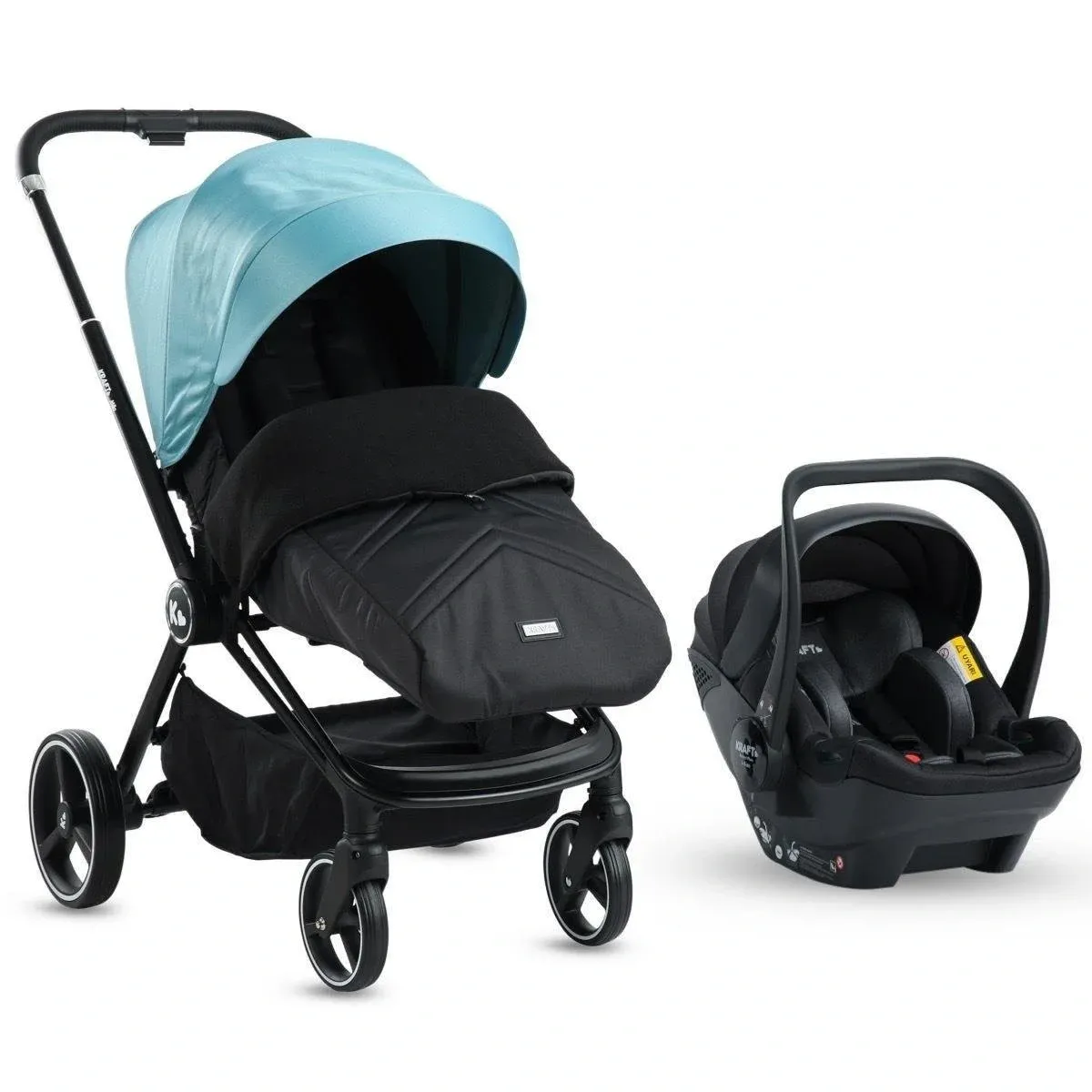 Kraft Mıla( Mika) Travel Sistem Bebek Arabası - Black Green
